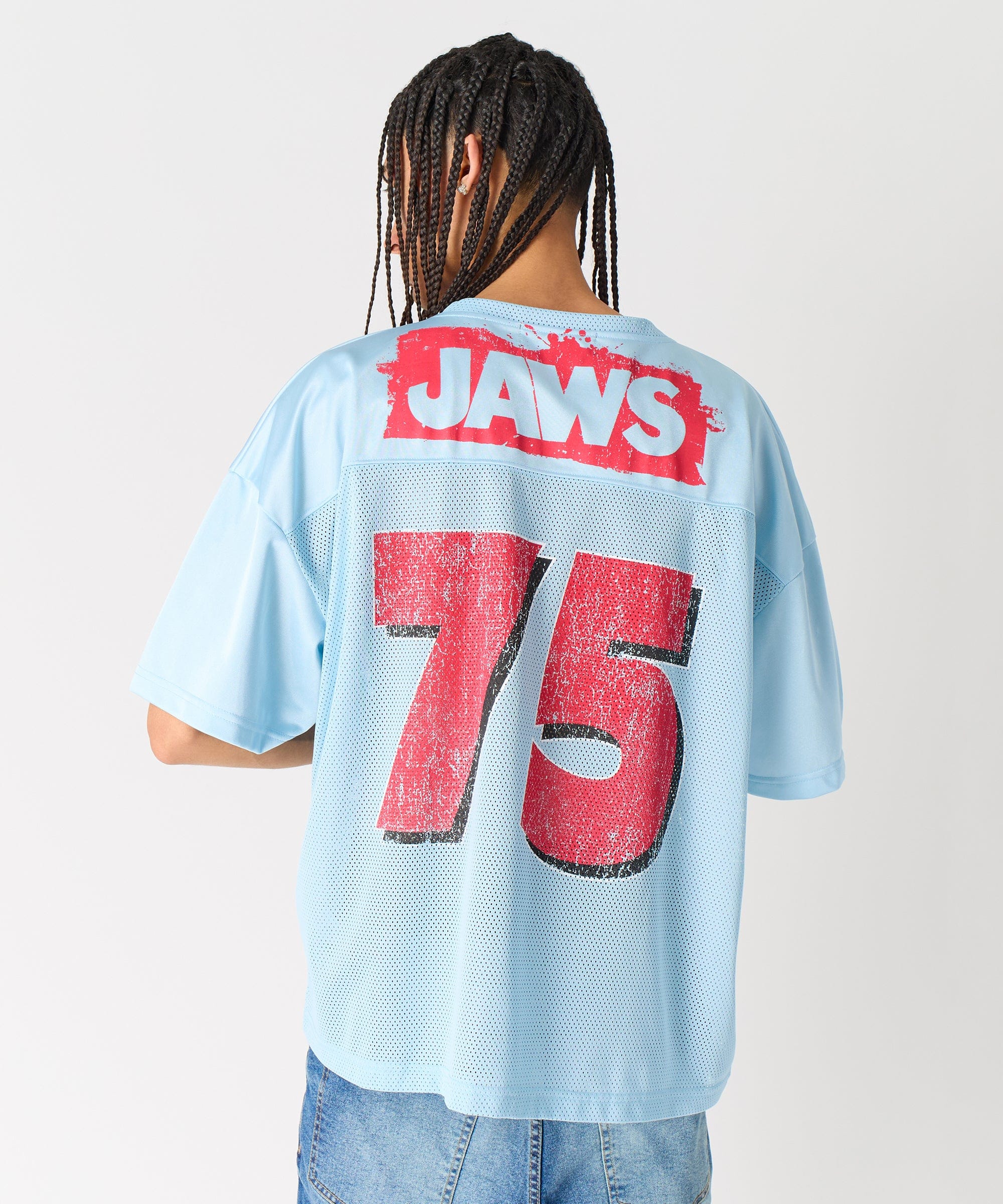 Jaws Football Jersey - Light Blue