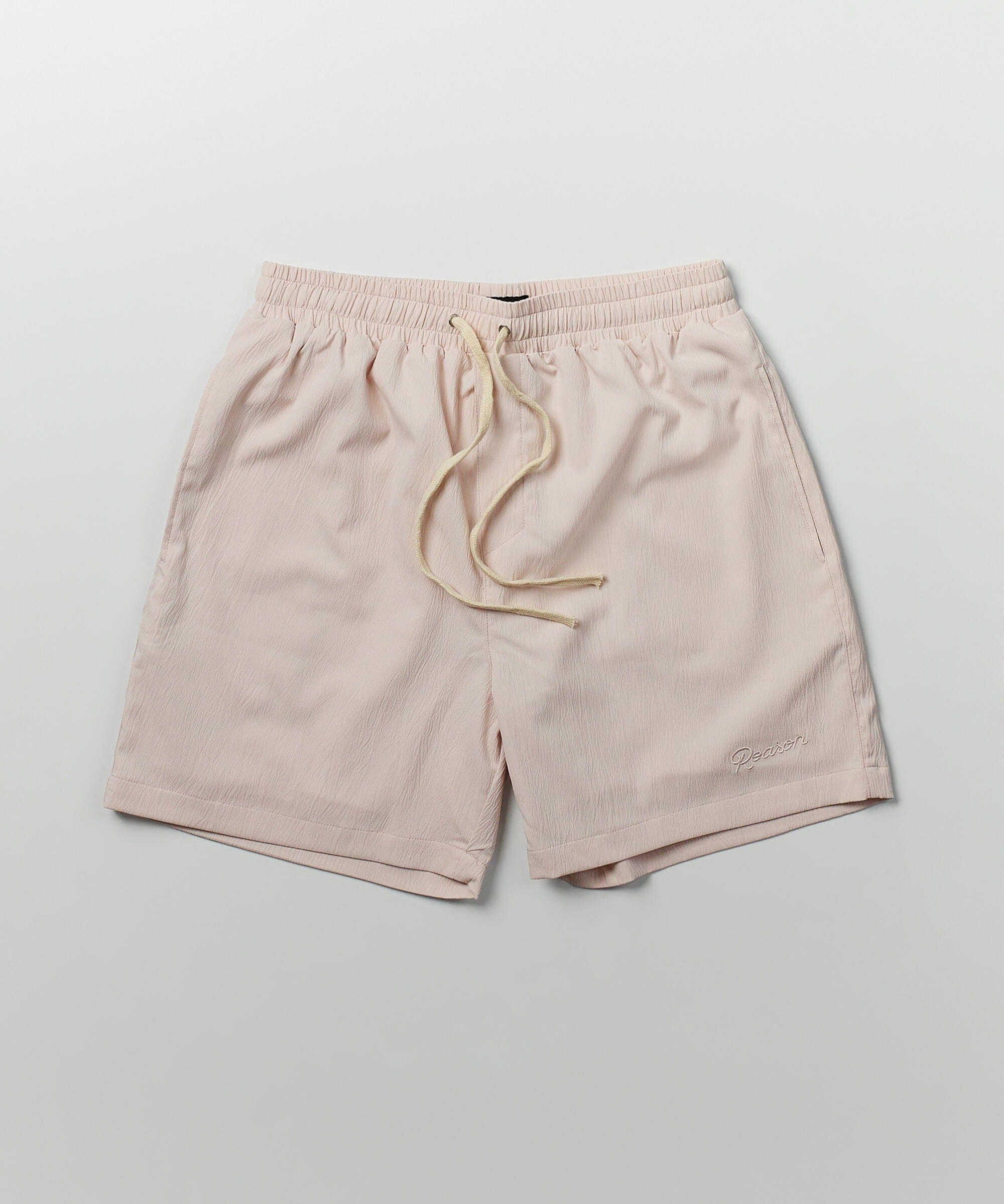 Spritz Embroidered Texture Woven Shorts - Tan