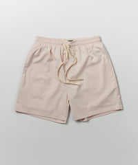 Spritz Embroidered Texture Woven Shorts - Tan
