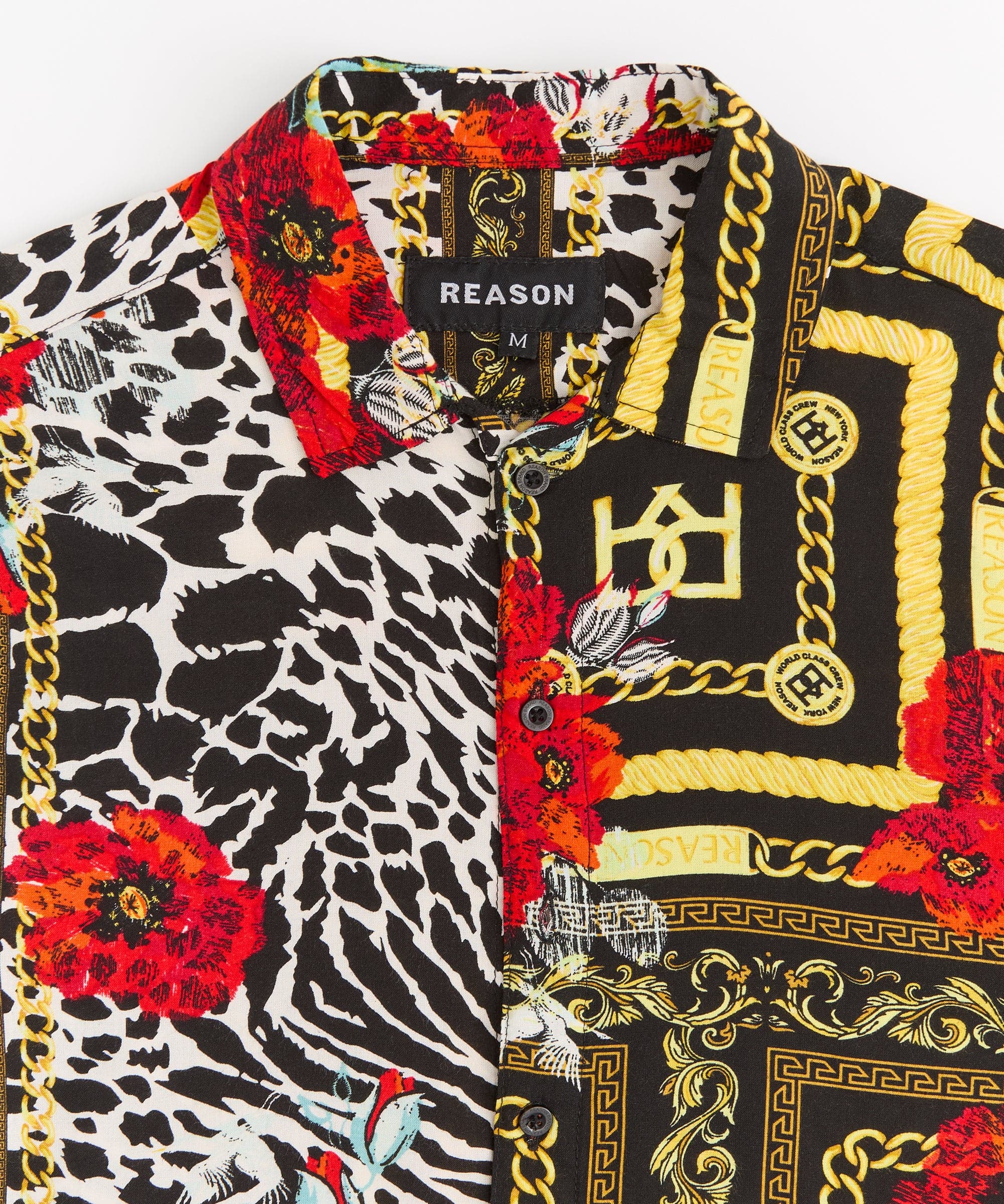 Floral & Chains Short Sleeve Woven Shirt