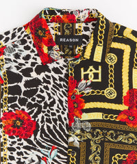 Floral & Chains Short Sleeve Woven Shirt