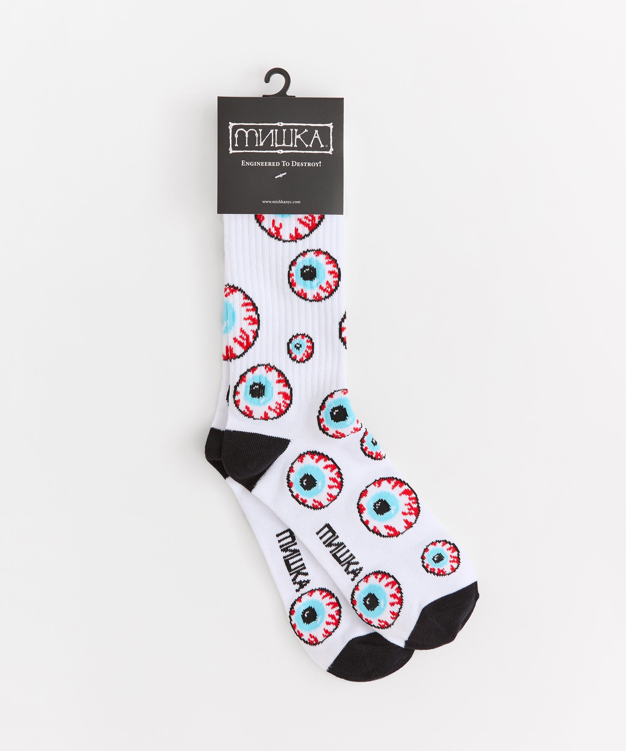 Mishka Knit Socks - White