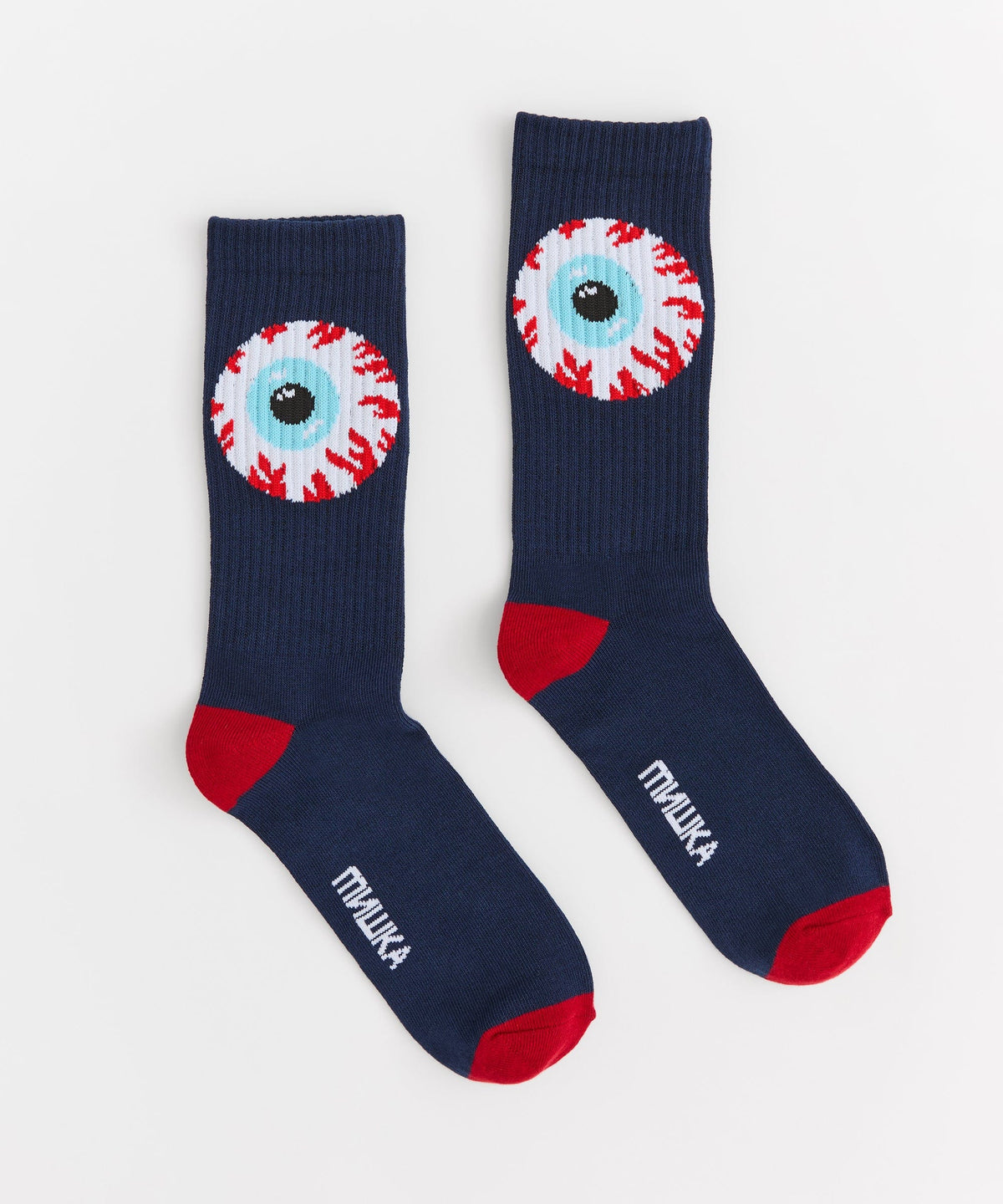 Mishka Logo Socks - Navy Blue and Red