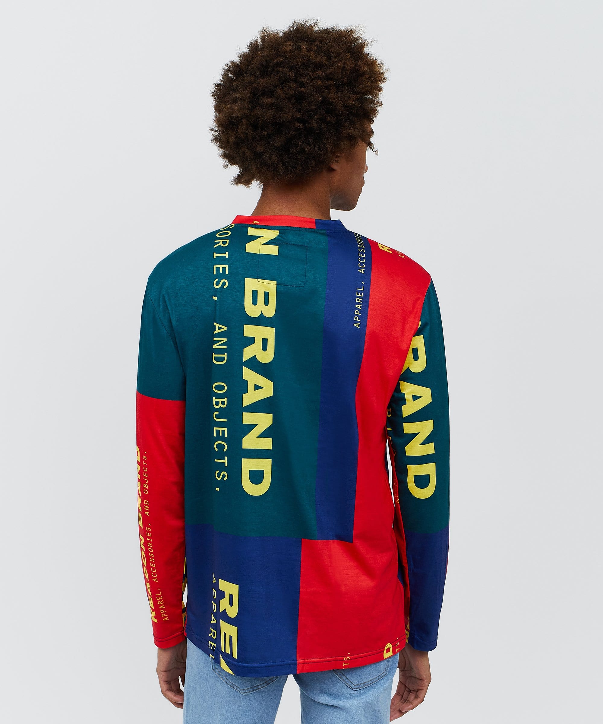 Arseno Multi Color Long Sleeve Logo Tee