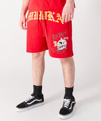 Mishka Old English Fleece Shorts - Red