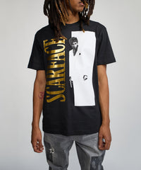 Scarface Gold Foil Short Sleeve Tee - Black
