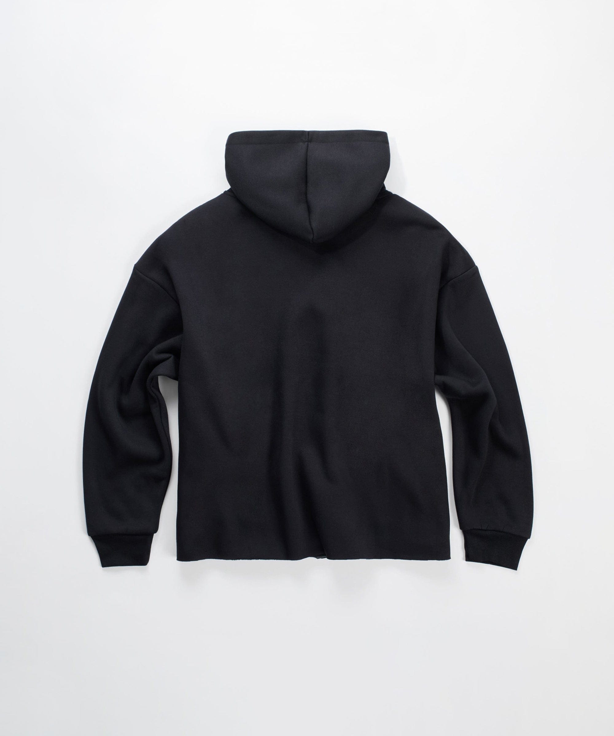 Saint And Sinners Raw Hem Hoodie - Black