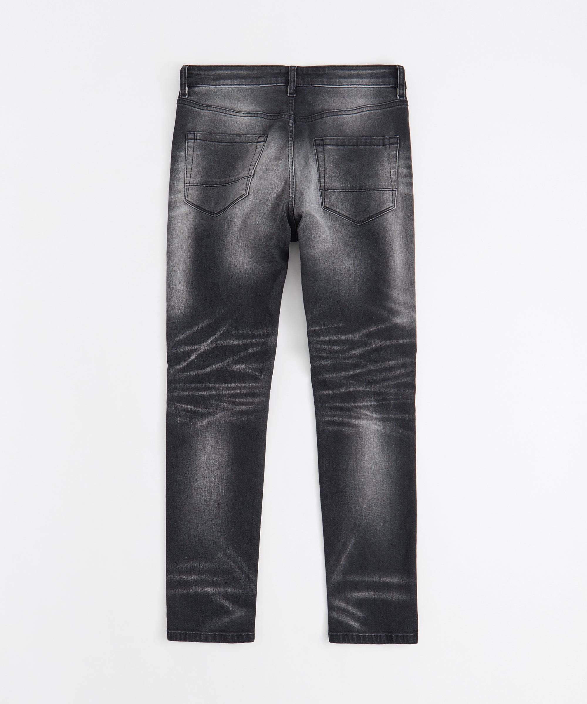 Rip and Repair Washed Denim Jeans - Black