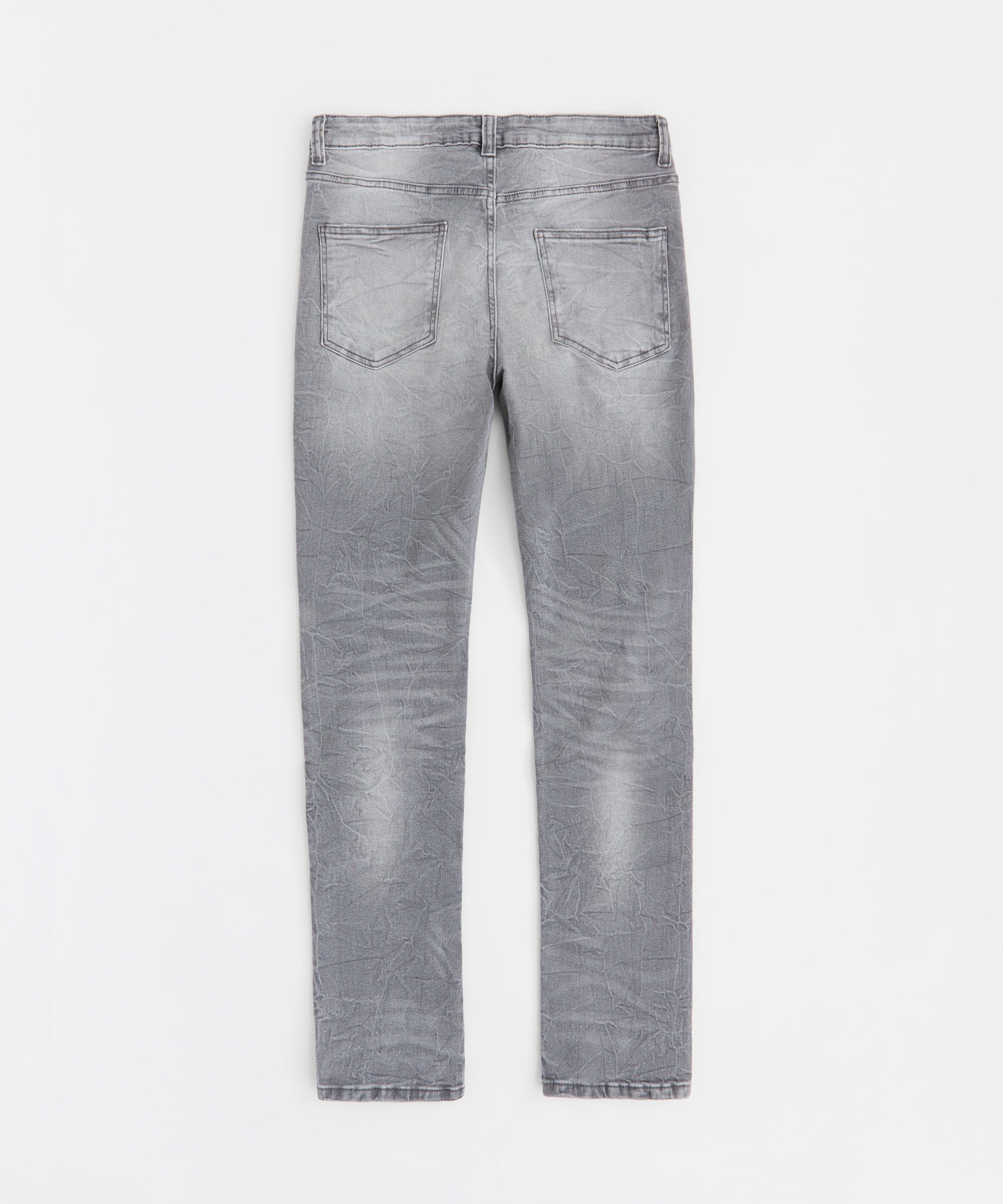 Distressed Ripped And Repaired Denim Jeans - Grey