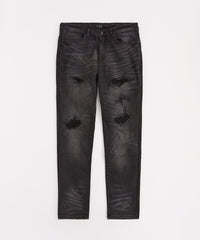 Rip And Repair Denim Jeans - Black
