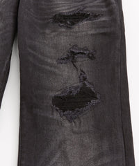 Rip And Repair Denim Jeans - Black