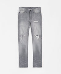 Rip and Repair Denim Jeans - Grey