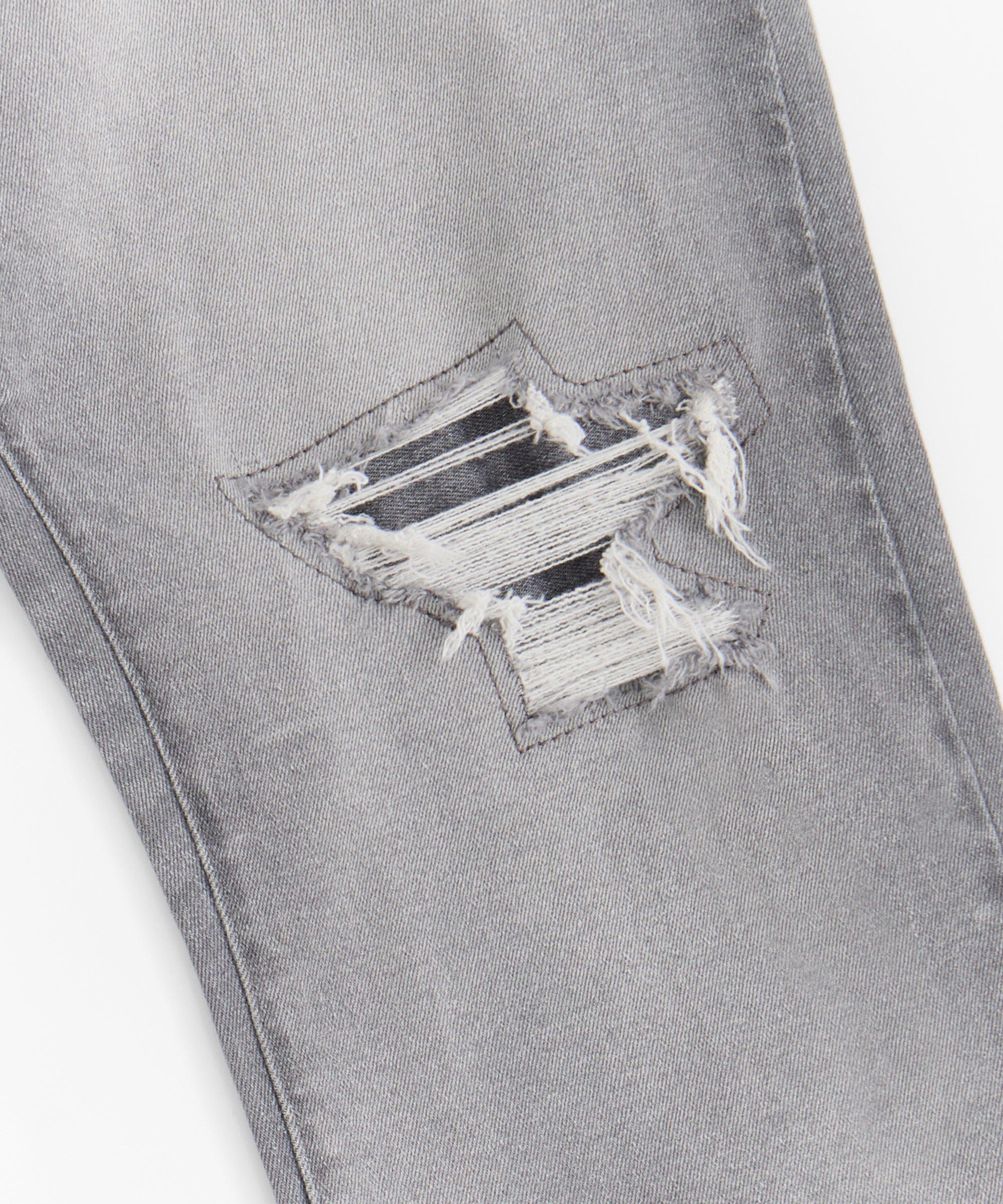 Rip and Repair Denim Jeans - Grey