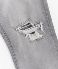 Rip and Repair Denim Jeans - Grey