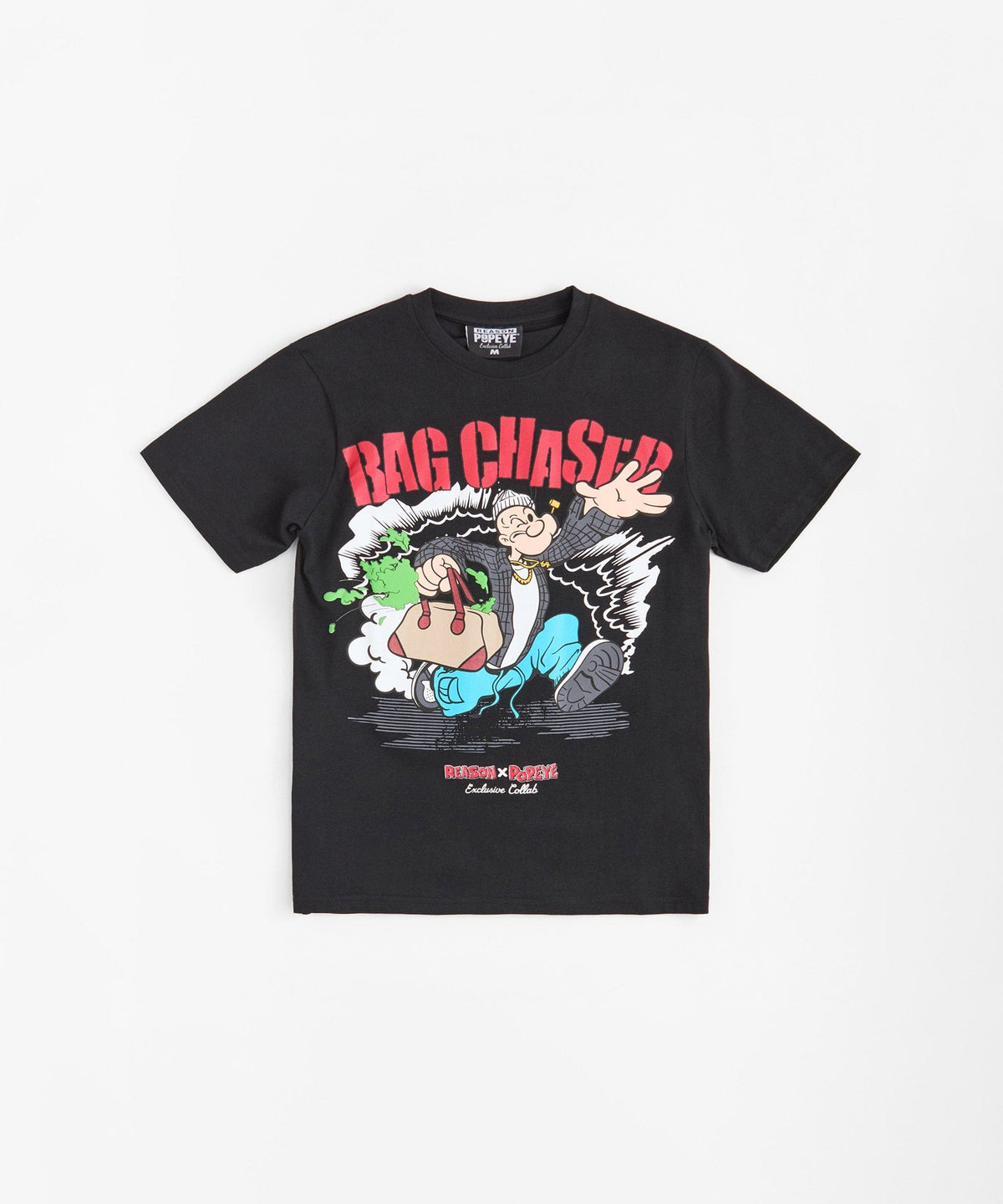 Popeye Bag Chaser Short Sleeve Tee - Black