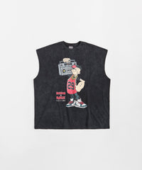Popeye Muscle Tee - Washed Black