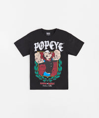 Popeye Crest Short Sleeve Tee - Black