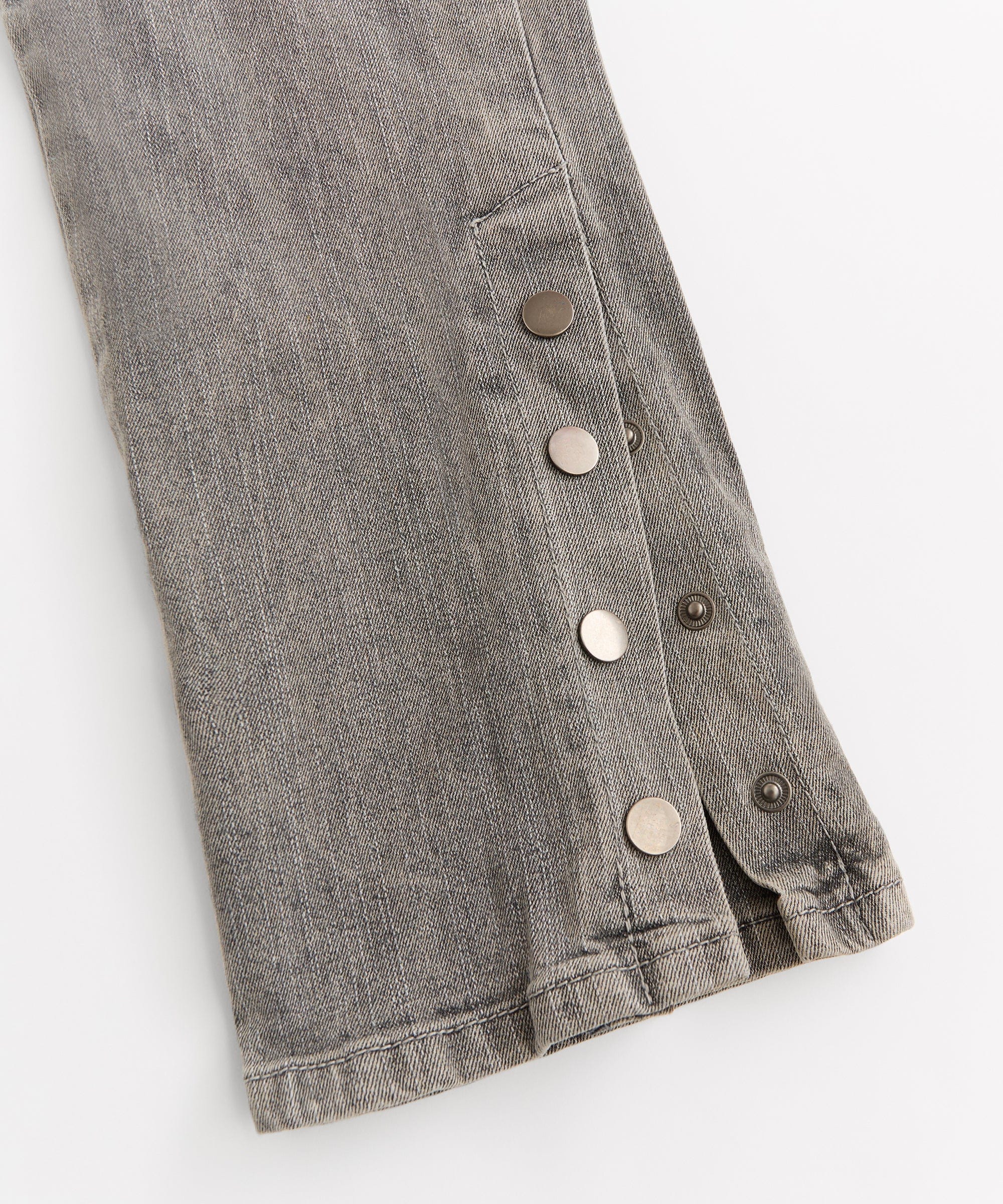 Robertson 3D Pocket Flare Denim Pant - Grey