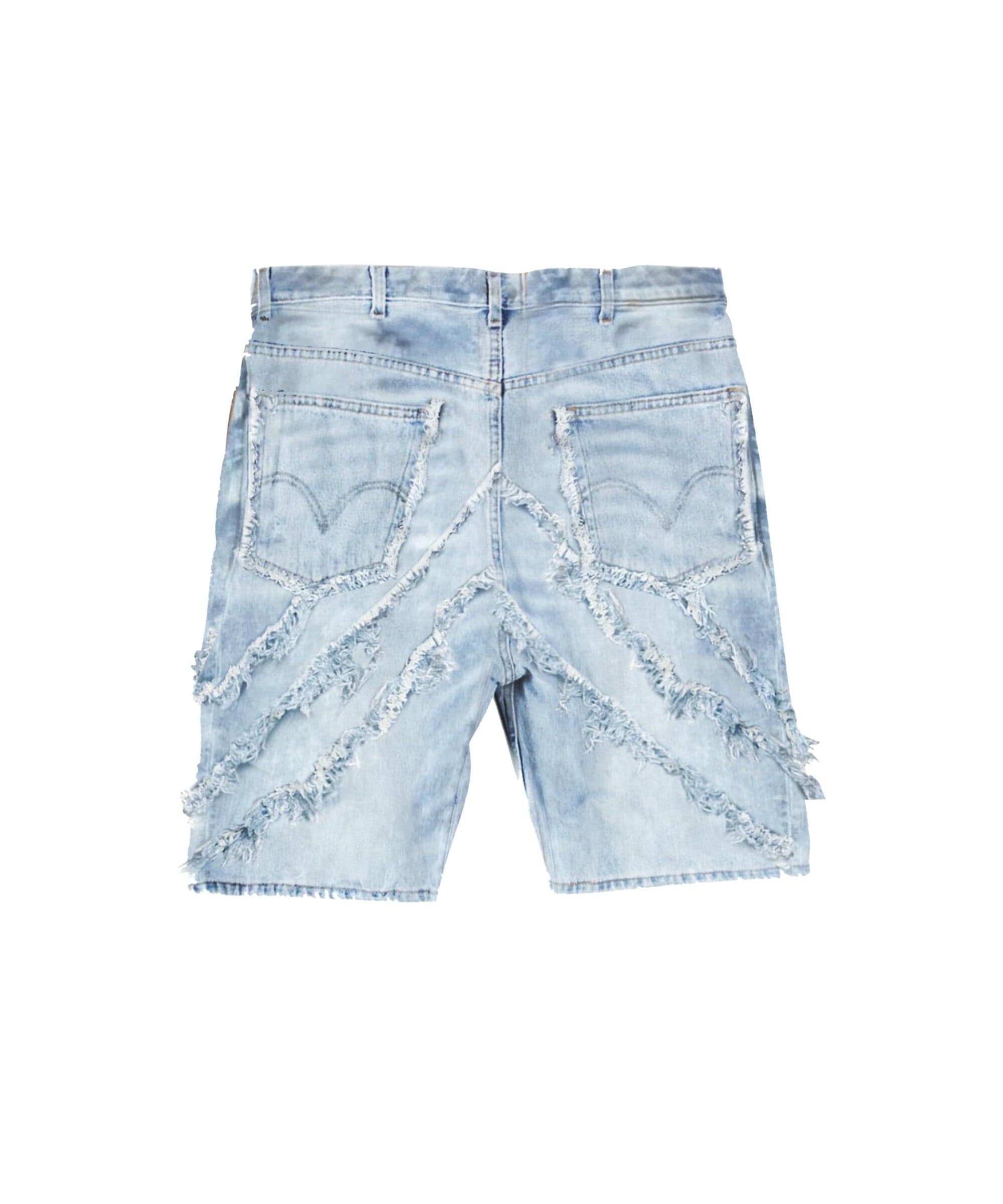 Kid Mini Bandit Frayed Denim Short - Light Blue
