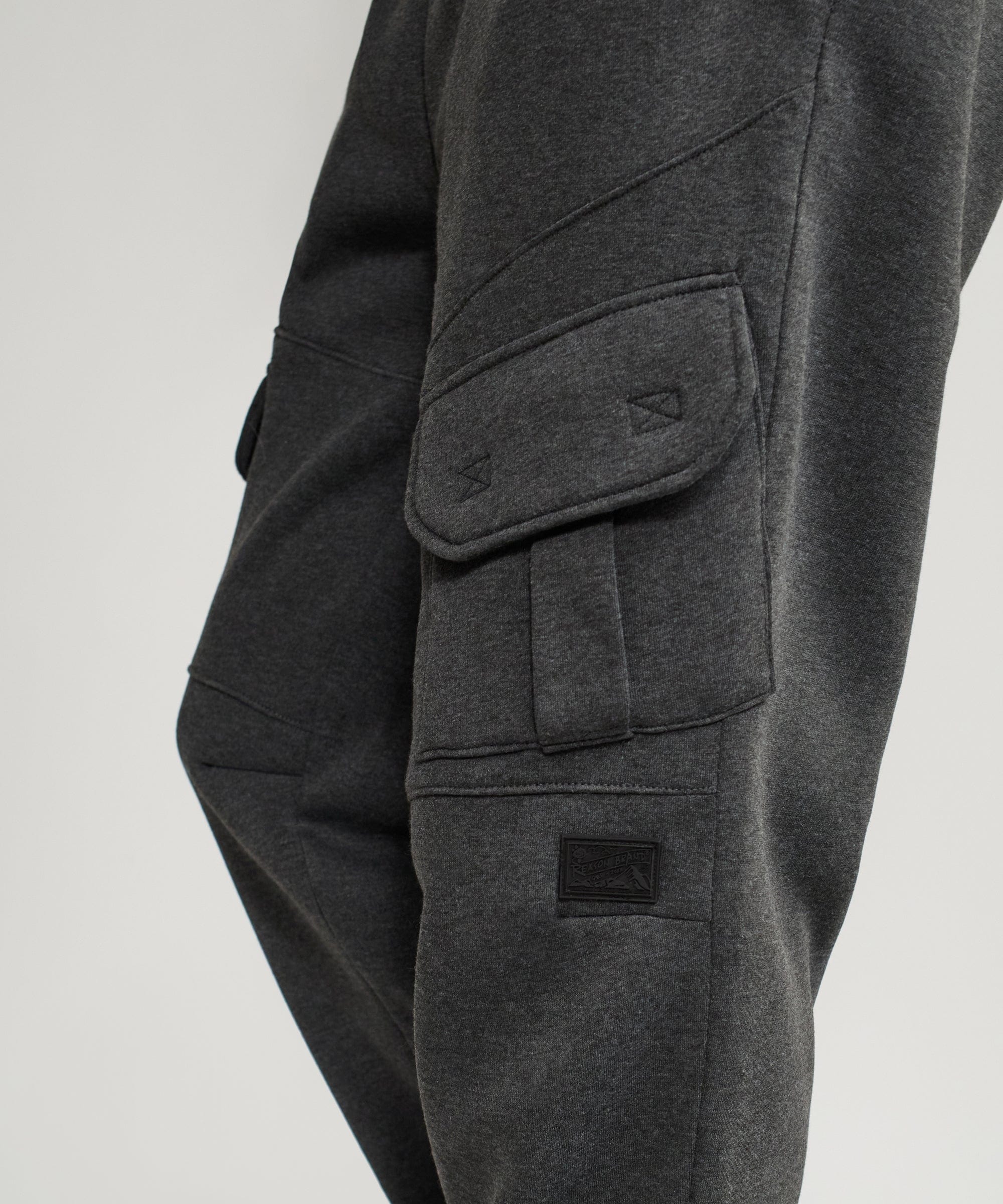 Banks Relaxed Fit Fleece Cargo Pants - Charcoal