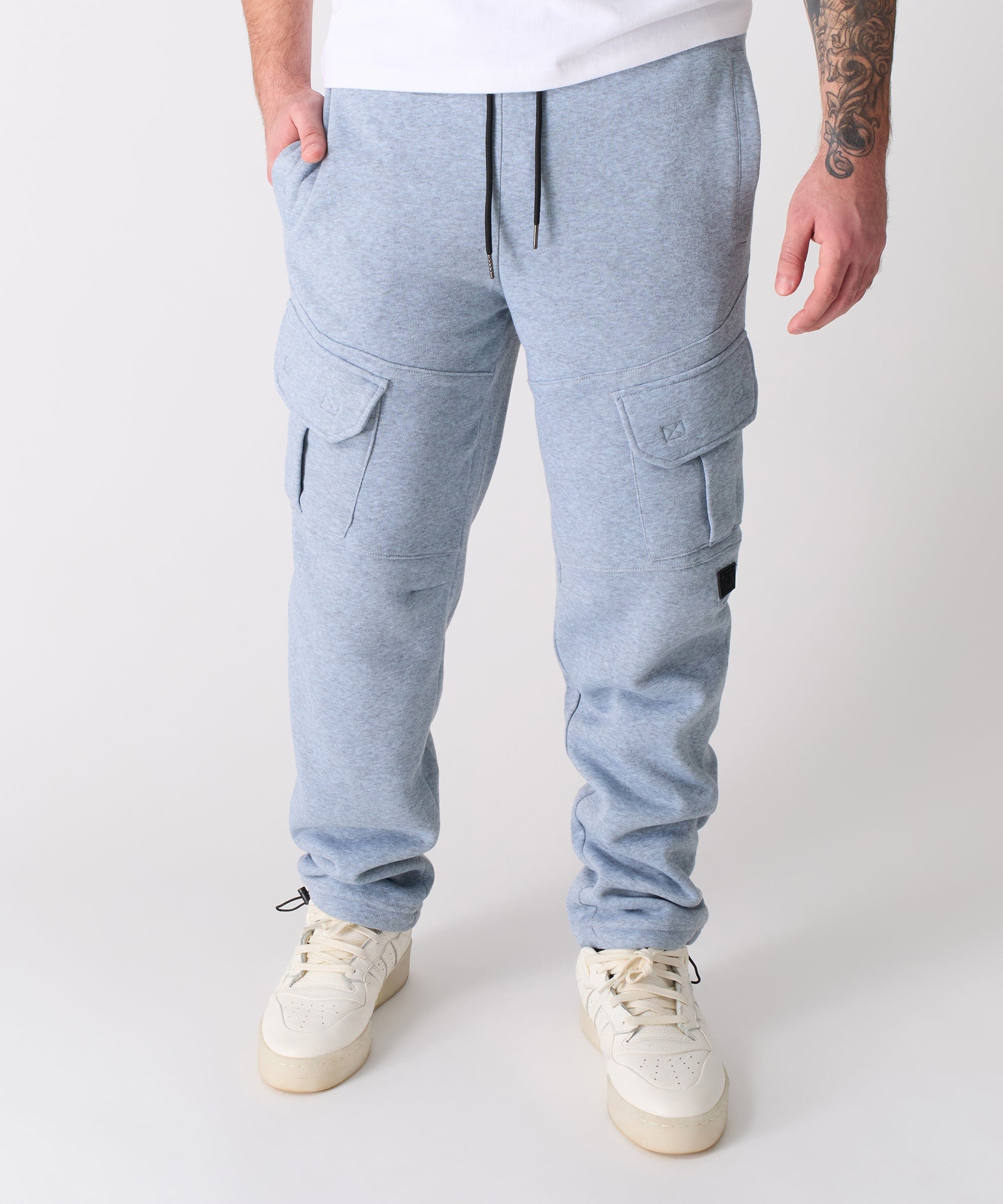 Banks Relaxed Fit Fleece Cargo Pants - Grey
