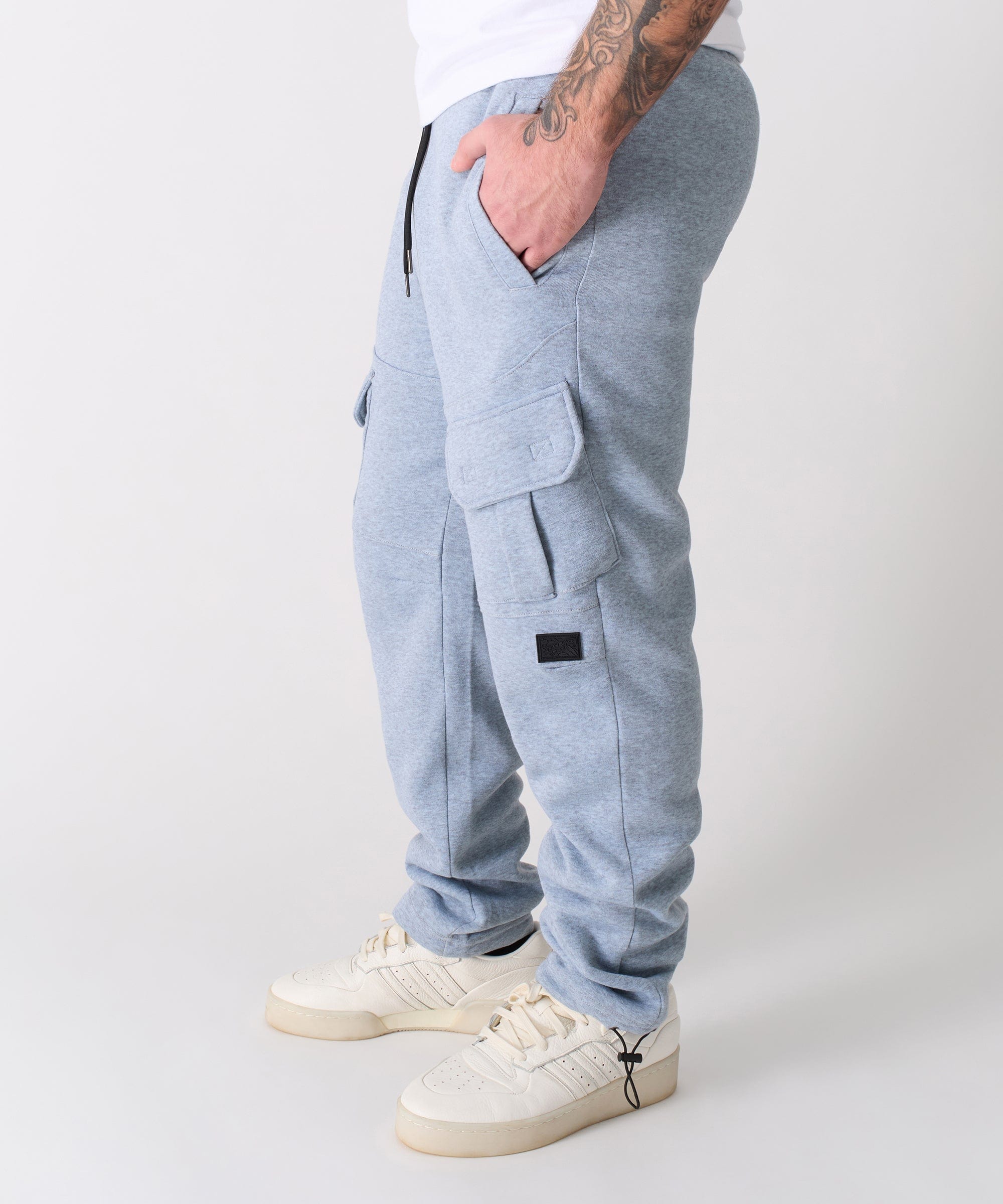 Banks Relaxed Fit Fleece Cargo Pants - Grey