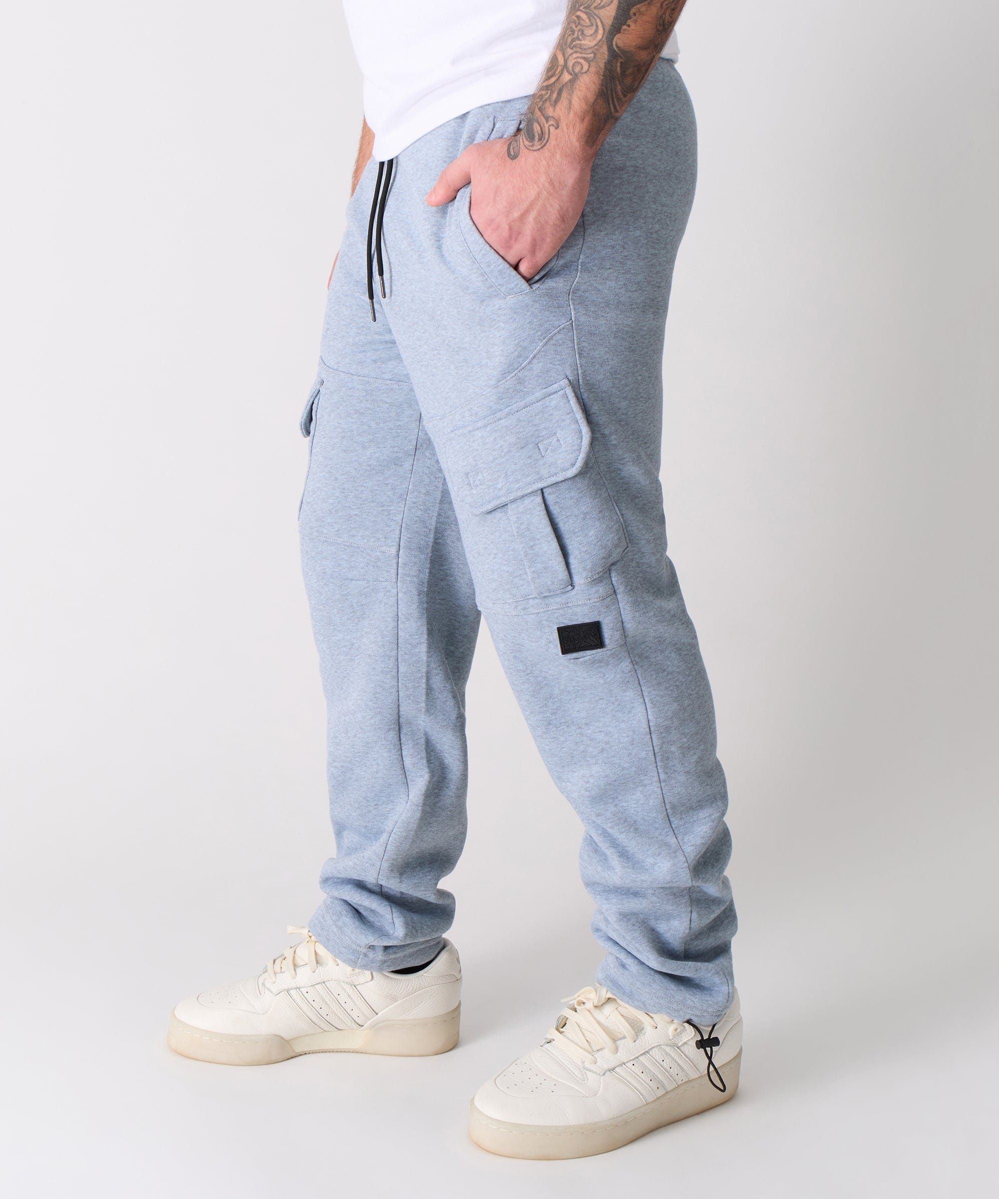 Banks Relaxed Fit Fleece Cargo Pants - Grey