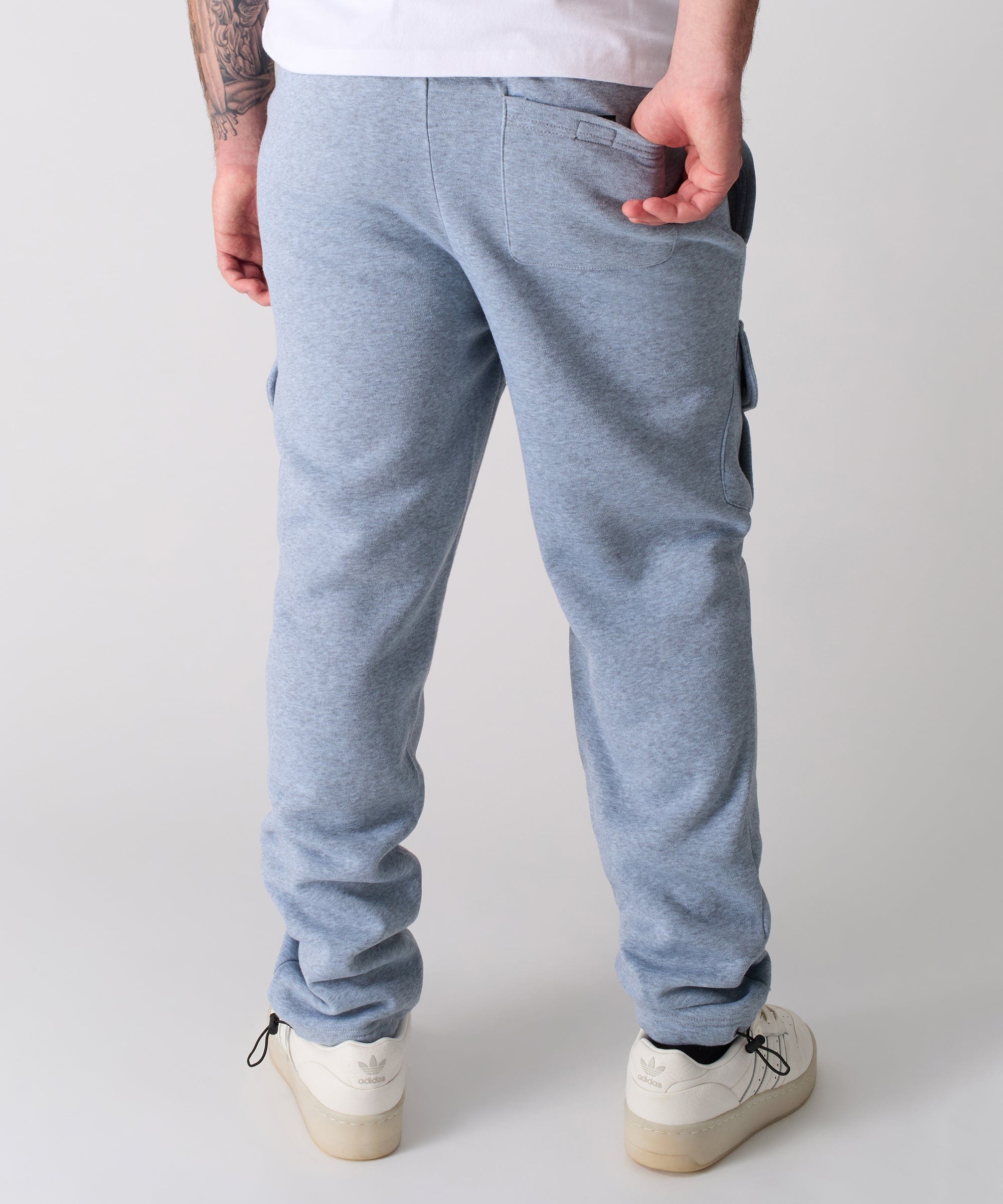 Banks Relaxed Fit Fleece Cargo Pants - Grey