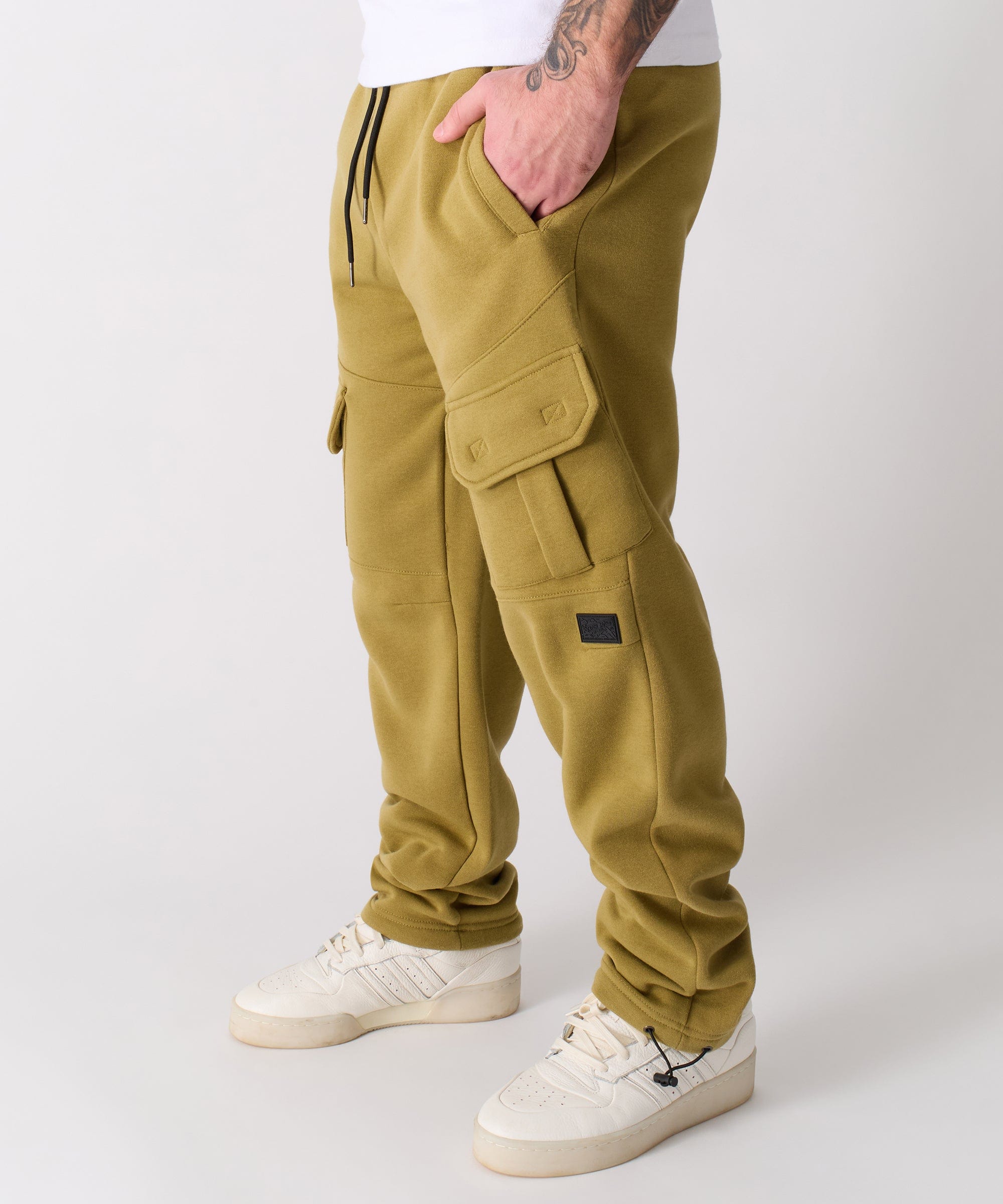 Banks Relaxed Fit Fleece Sweatpants - Olive Green