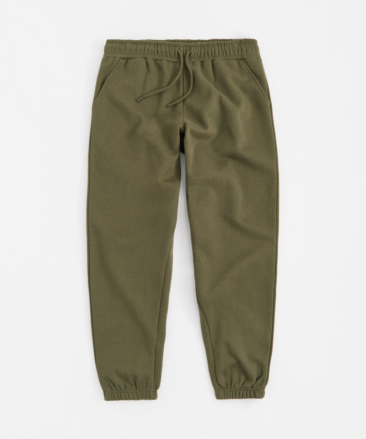 Essential Heavyweight Fleece Baggy Fit Jogger Pants - Olive Green