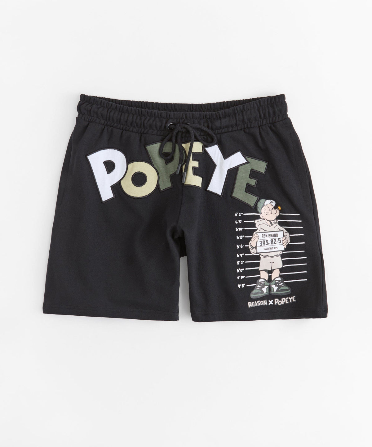 Popeye Applique Short - Black
