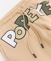 Popeye Applique Short - Tan