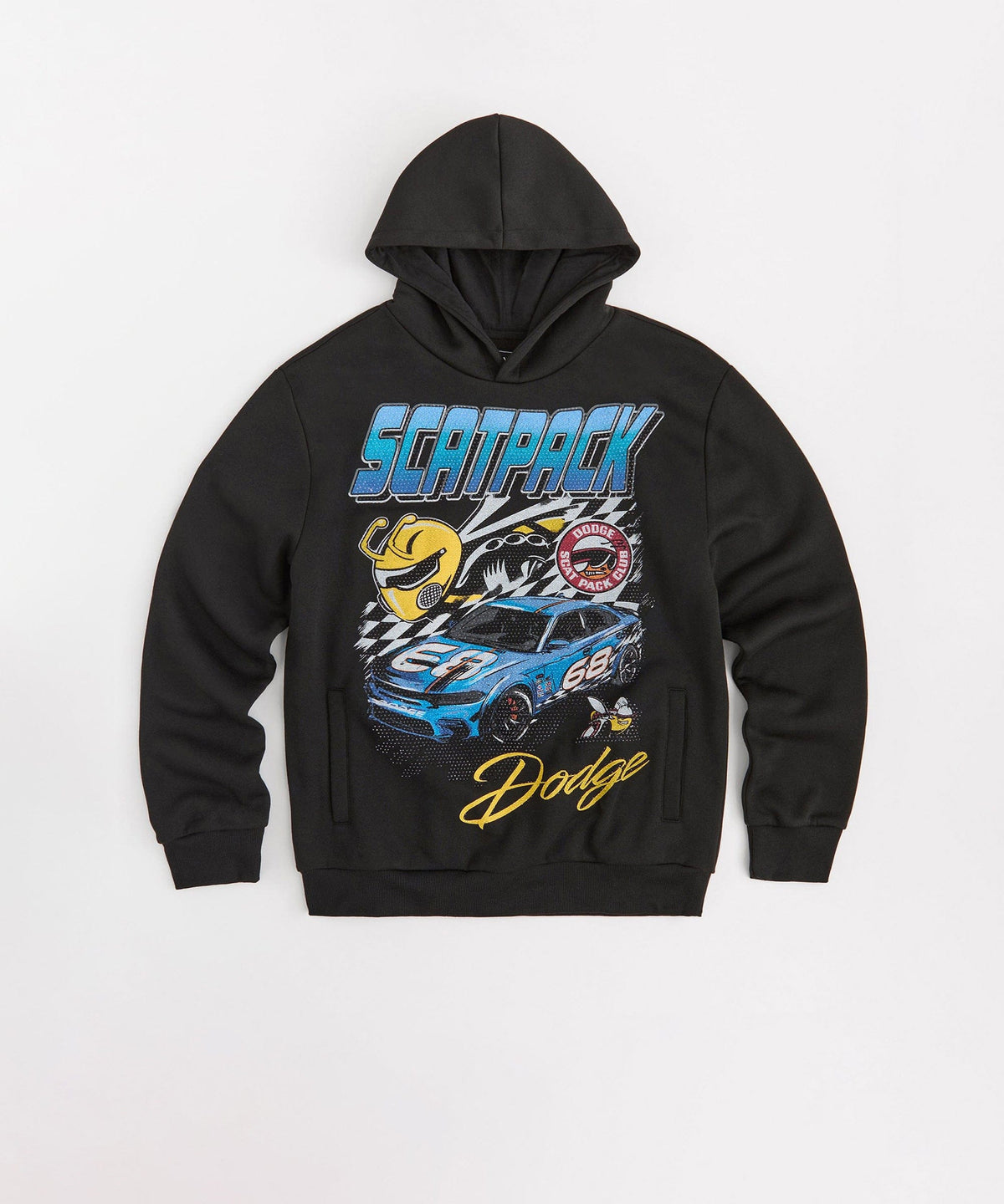 Dodge Scatpack Rhinestone Hoodie - Black