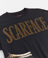 Scarface Rhinestones Short Sleeve Tee - Black