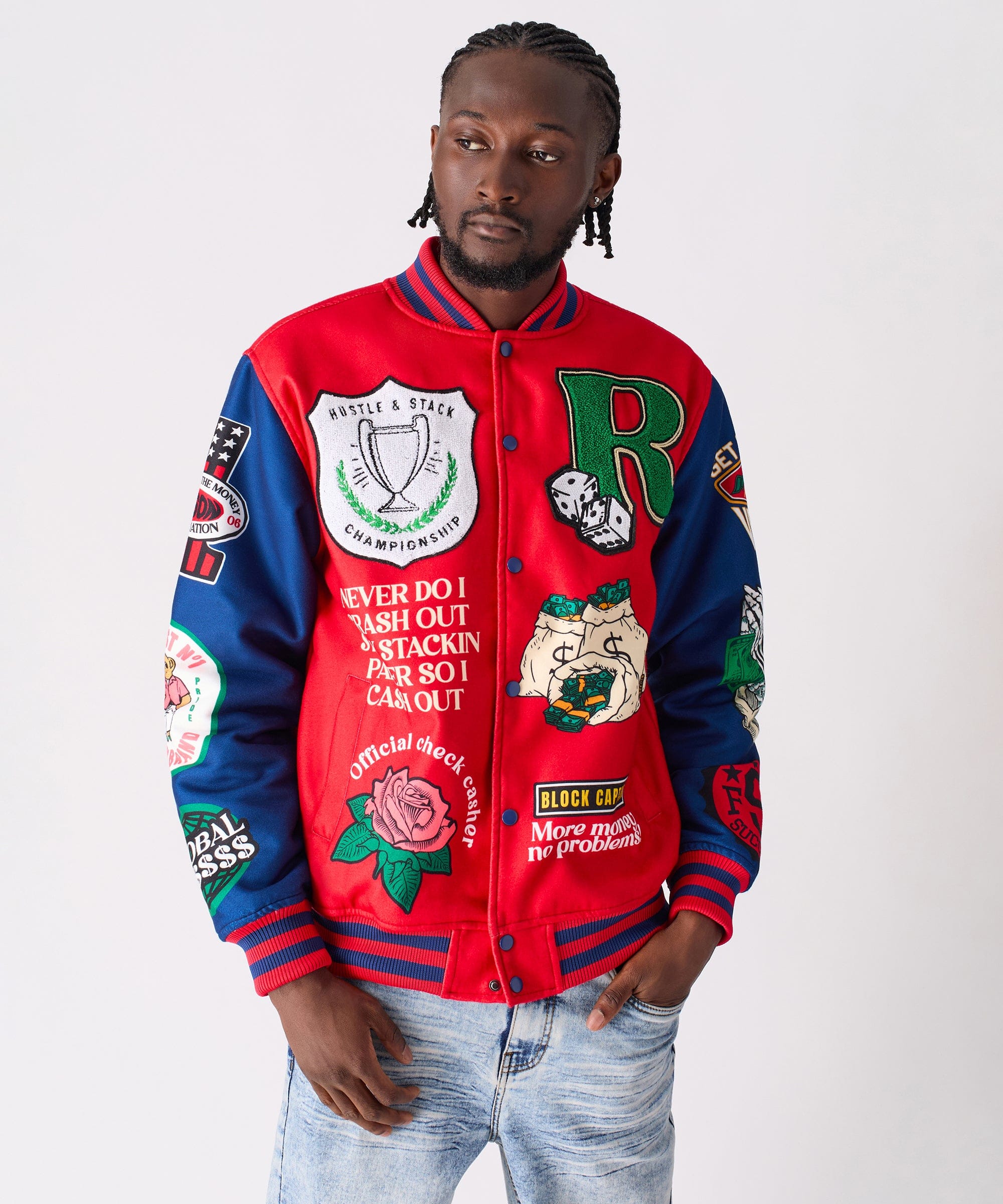 Captain Varsity Jacket - Red