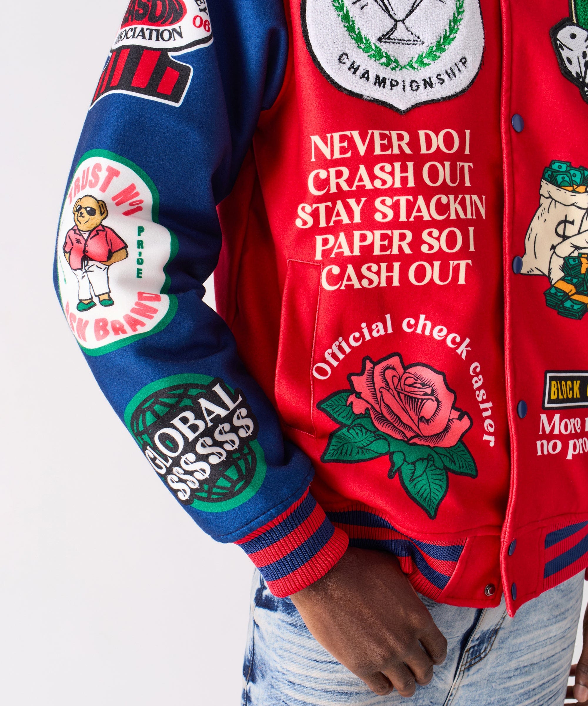 Captain Varsity Jacket - Red