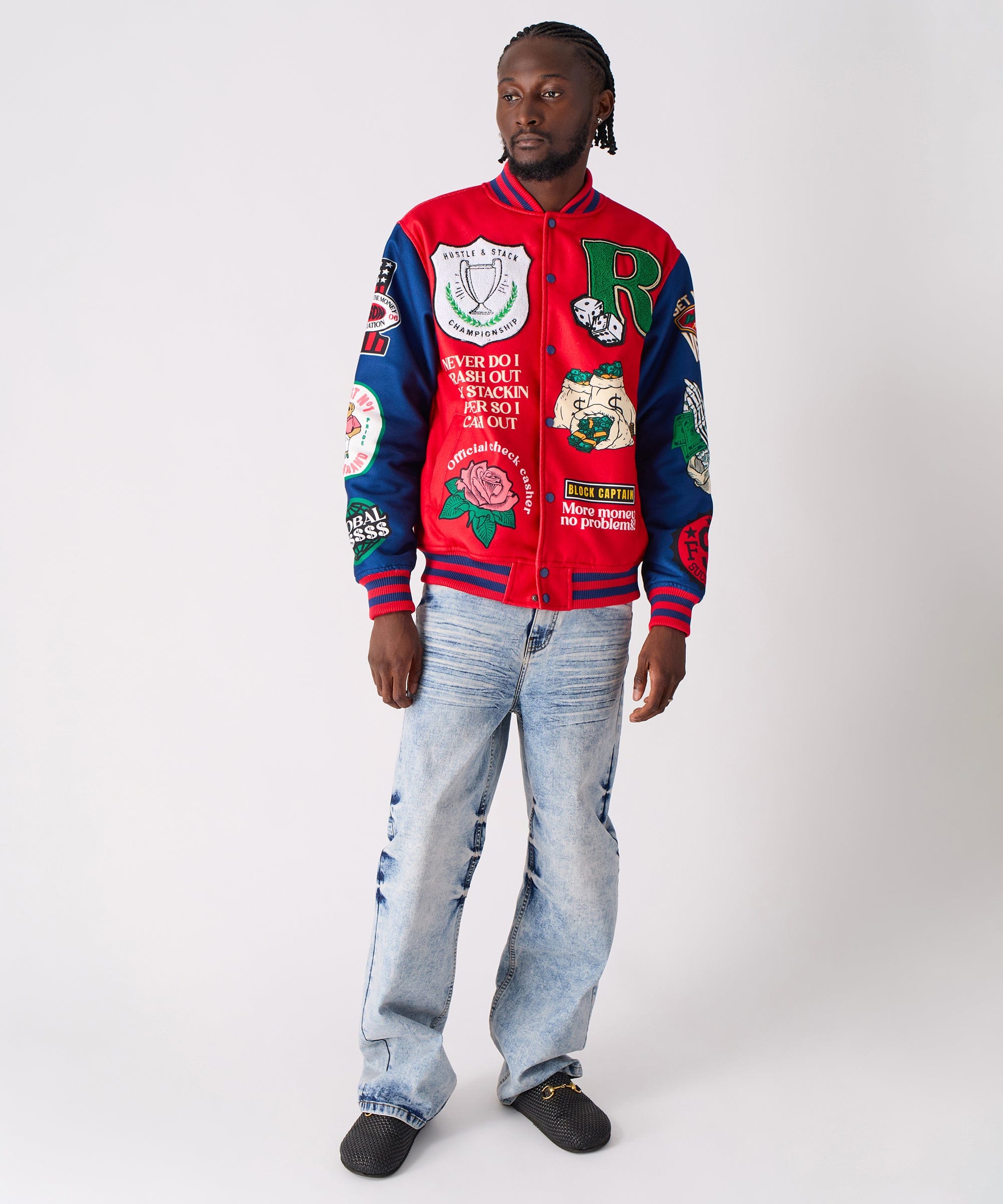 Captain Varsity Jacket - Red