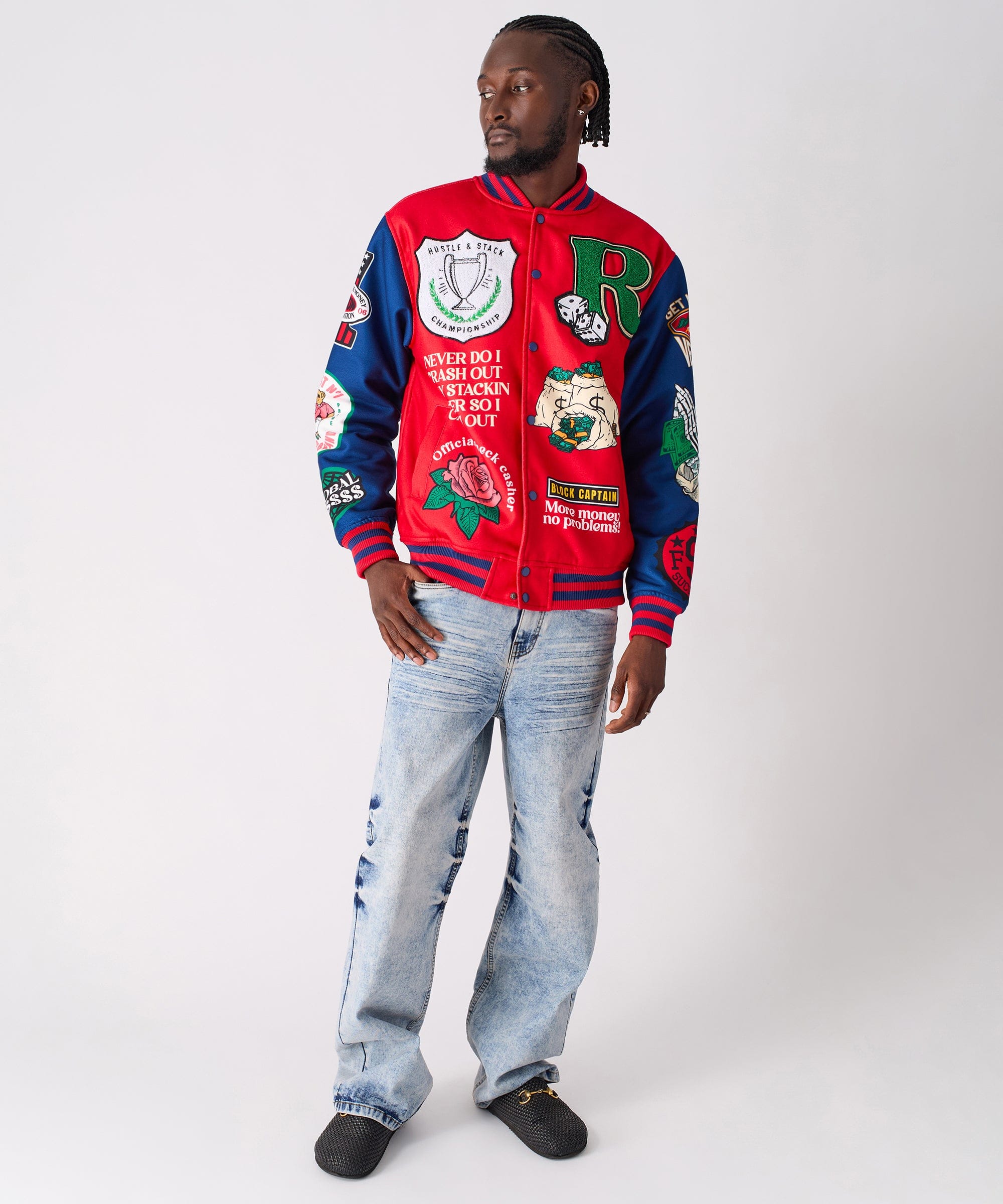 Captain Varsity Jacket - Red