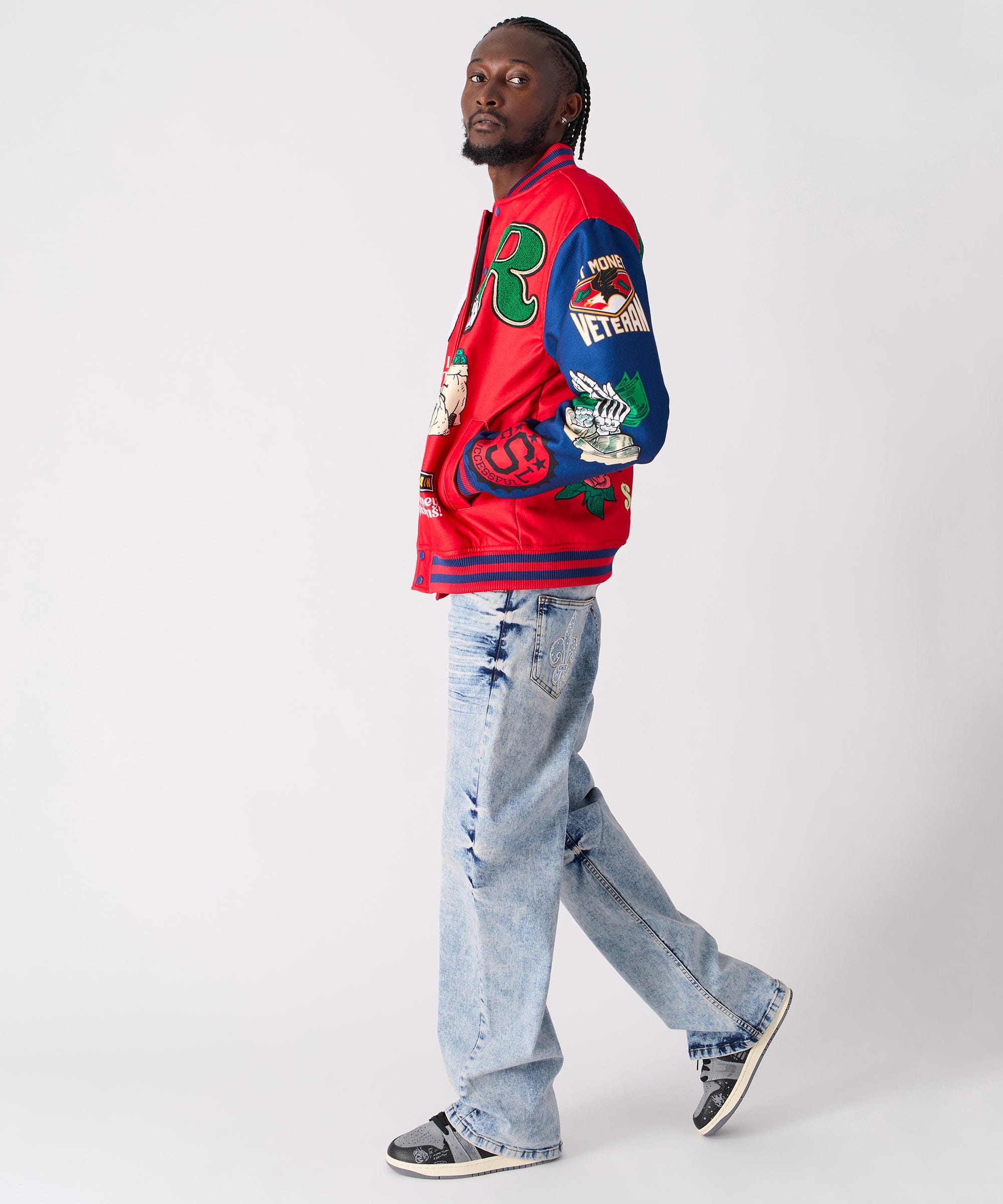 Captain Varsity Jacket - Red