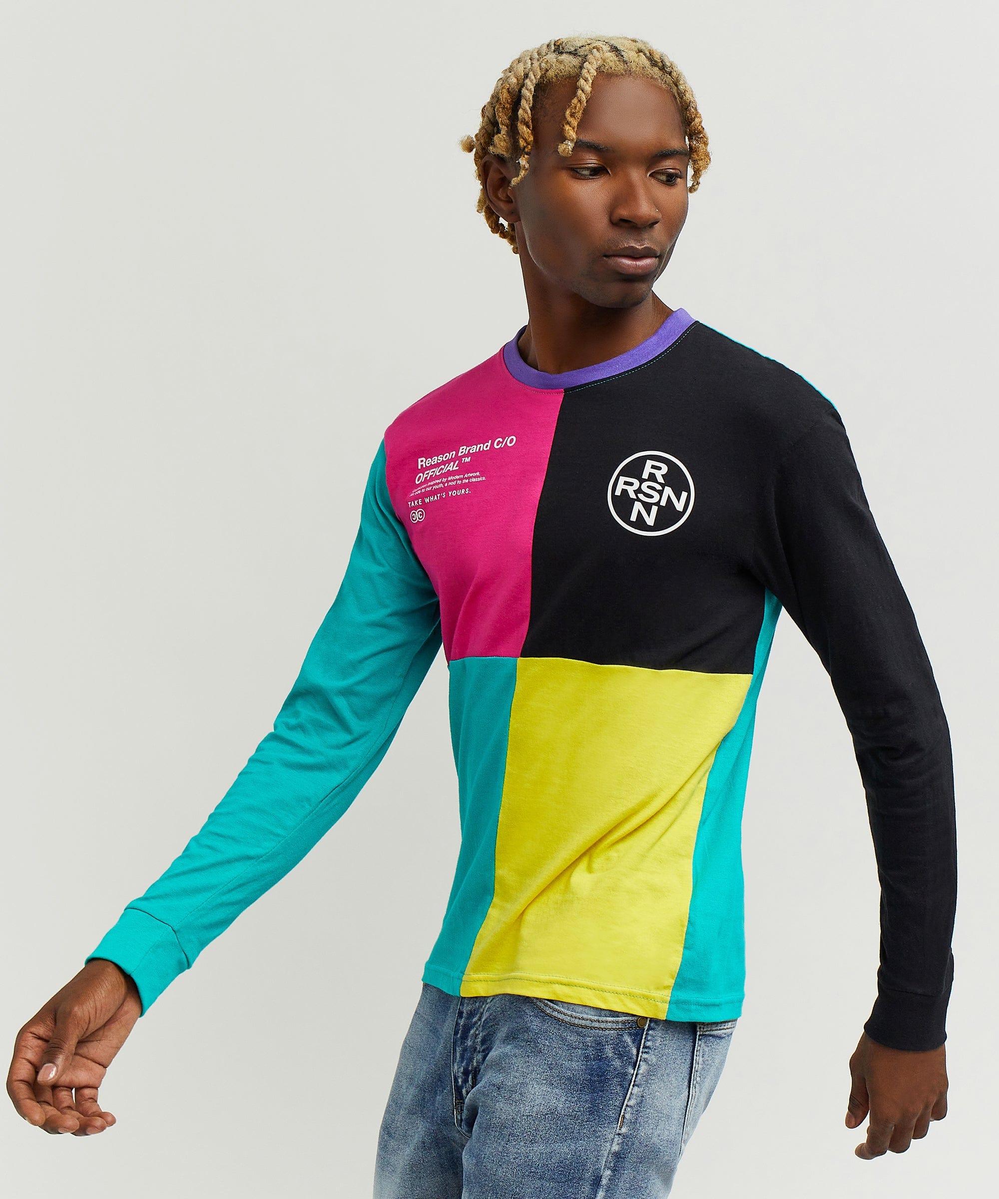 Nolan Color Blocked Long Sleeve Tee