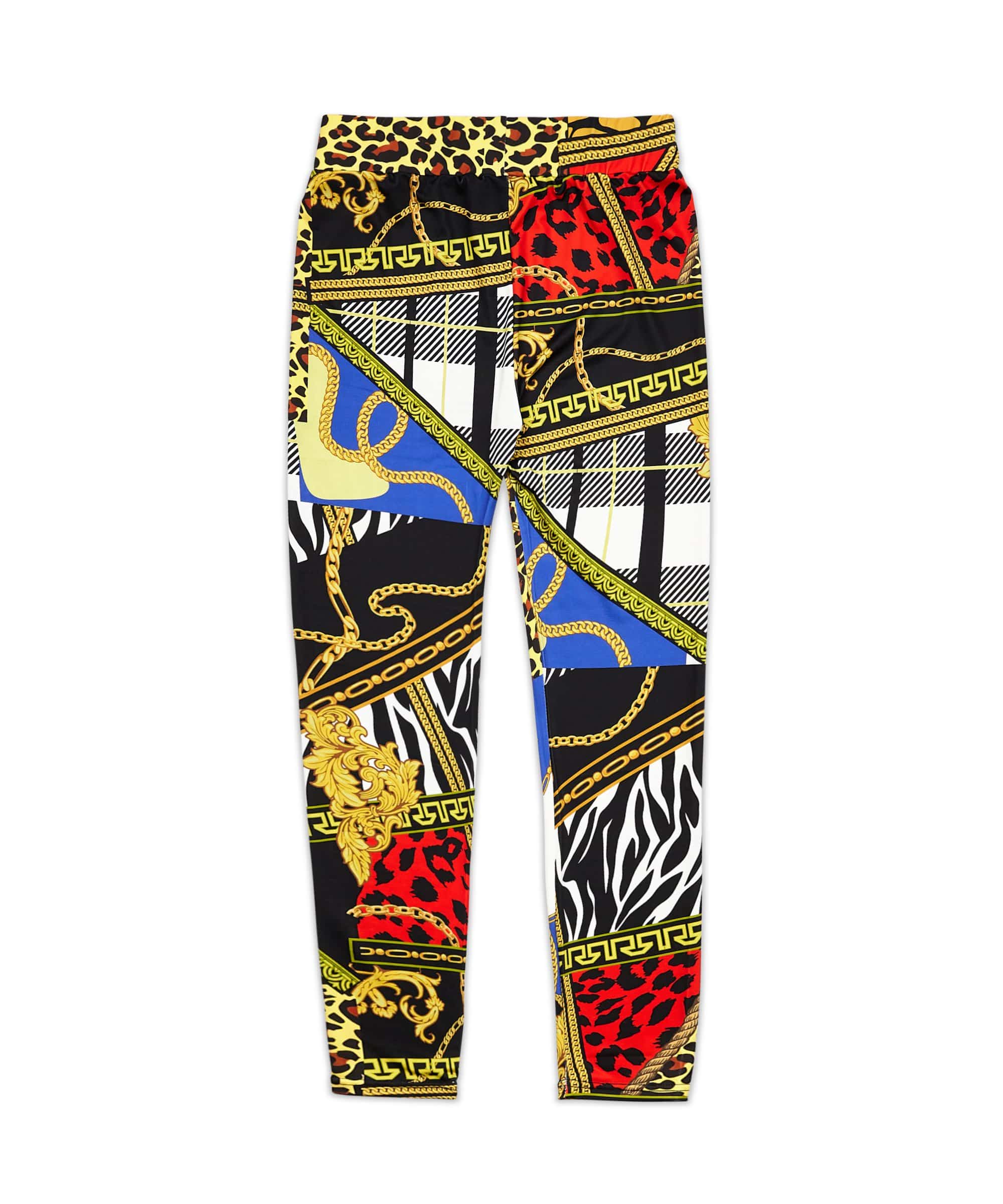 Womens Plaid Chain Leggings