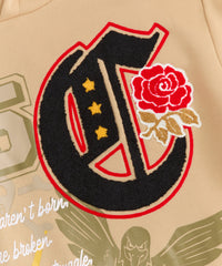 Champion Chenille Patched Hoodie - Khaki