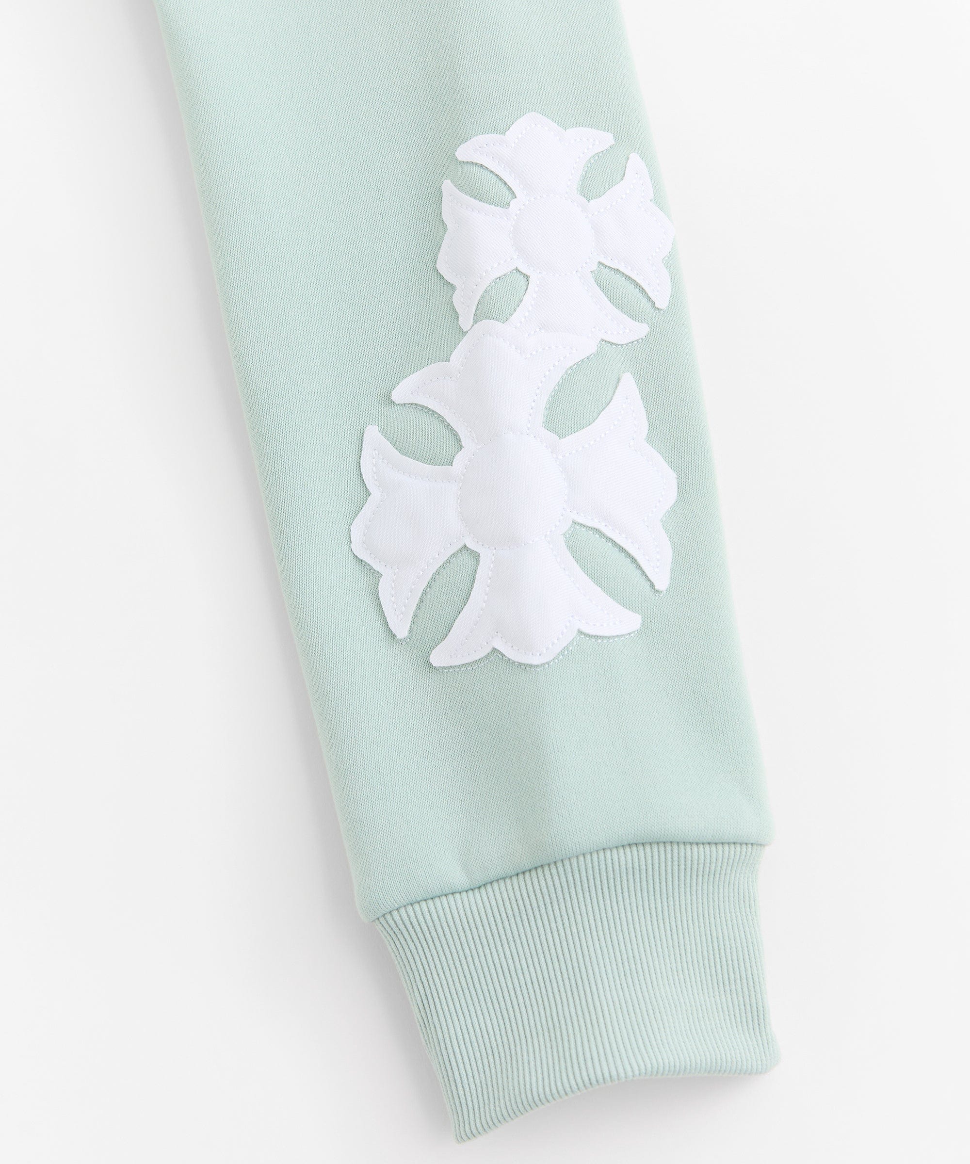 Rebellion Chenille Patched Zip Up Hoodie - Medium Blue