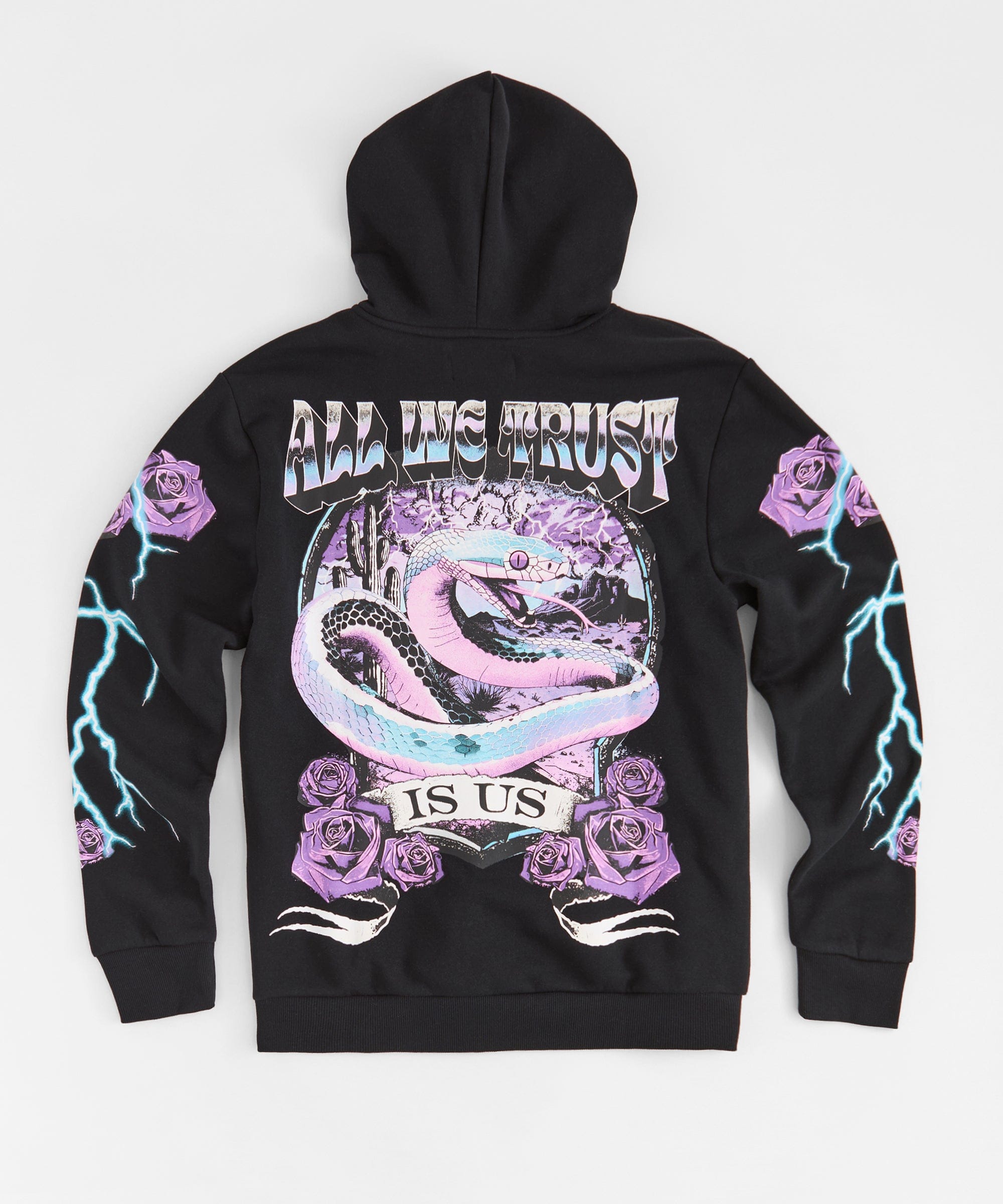 Women Trust Zip Up Hoodie - Black