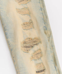 Rip And Repair Denim Jeans - Light Blue