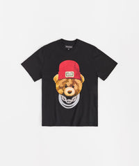 Teddy Rhinestone Short Sleeve Tee - Black