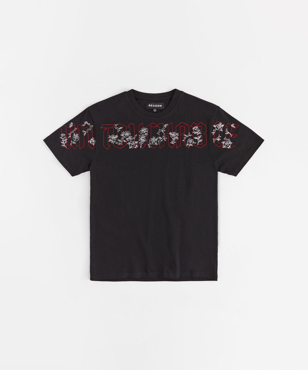 Untouchable Embroidered Short Sleeve Tee - Black