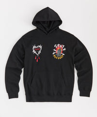 Women Anti Social Fleece Hoodie - Black