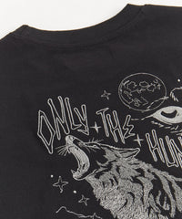 Stay Hungry Embroidered Short Sleeve Tee - Black