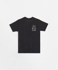 Stay Hungry Embroidered Short Sleeve Tee - Black